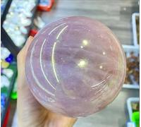 VEKETE Bola De Piedra Rosa Natural,Cristal De Mano,Mineral De Energía,Decoración Para El Hogar Y La Oficina,Regalos Artesanales,700-800g
