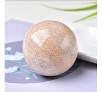 VEKETE Bola De Pulido De Piedra Lunar Amarilla Natural,Bola De Reiki,Piedra De Masaje,Decoración Exquisita Para El Hogar,Recuerdo,Piedra Lunar Amarilla,40-48mm