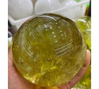 VEKETE Bola De Topacio Natural Decoración De Bola De Cristal De Cuarzo Decoración Del Hogar,80mm