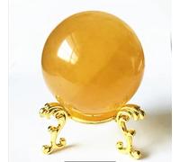 VEKETE Bola Esférica De Cristal De Cuarzo,Calcita Y Citrino Natural De 3-10cm,Decoración Del Hogar Con Base