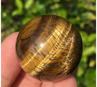 VEKETE Bola Esférica De Cristal De Cuarzo,Ojo De Tigre Natural,Piedras Naturales Y Minerales,Decoración Del Hogar,Coleccionista De Joyas,alrededor De 30-35mm