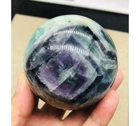 VEKETE Bola Esférica De Cristal De Cuarzo Y Fluorita Natural,7-8cm,Decoración Del Hogar,7,5-8cm