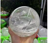 VEKETE Bola Esférica De Cuarzo De Cristal Blanco Claro Natural,Decoración Del Hogar,Coleccionista De Joyas,120mm