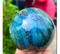VEKETE Bola Esférica De Piedras Preciosas De Cristal De Labradorita Natural,200-1500g,Decoración Para Sala De Estar Y Oficina,Reiki,700-800g