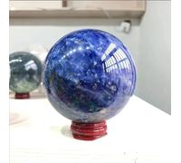 VEKETE Bolas De Cristal De Cuarzo Azul Sodalita Natural,Esfera Decorativa,Bola De Cristal Para Decoración Del Hogar Con Base,PC 1,60-70mm