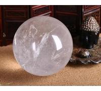 VEKETE Colección De Muestras De Bolas De Esfera De Cuarzo De Cristal Blanco Claro Natural Con Base Para Decoración Del Hogar,10-11cm