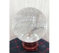 VEKETE Colección De Muestras De Bolas De Esfera De Cuarzo De Cristal Blanco Claro Natural De 50-85mm Con Base,80-85mm