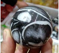 VEKETE Concha Fósil Jaspe Cuarzo Matriz Cristal Esfera Bola Roca Reiki Piedra 55mm Decoración Del Hogar