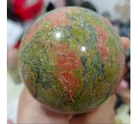 VEKETE Cortina De Flores Verdes Naturales,Bola De Piedra,Chakras De Mano,Reiki,Energía De Cristal,Decoración Para El Hogar Y La Oficina,Regalos Artesanales,300-350g