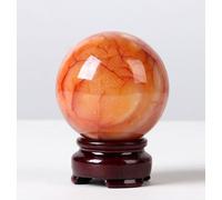 VEKETE Decoración del Hogar con Bolas De Cristal De Ágata con Bandas Locas Naturales,500-550g