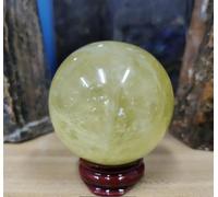 VEKETE Decoración Del Hogar De Bola De Cristal De Cuarzo Con Esfera De Citrino Natural Con Base,45-55mm