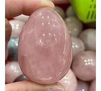 VEKETE Decoración Del Hogar De Piedras Preciosas De Esfera De Bola De Cristal En Forma De Huevo De Cuarzo Rosa Natural,PC 1