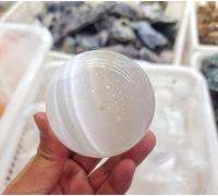 VEKETE Diosa De La Luna Canalizando Adorno De Bola De Cristal Blanco Psychic Home Decor Craft,90-110mm