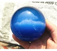 VEKETE Esfera De Bola Curativa De Cristal De Ojo De Gato Púrpura De Cuarzo Natural Raro 60mm Decoración Del Hogar,6cm
