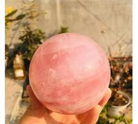 VEKETE Esfera De Bola De Cristal De Cuarzo Rosa Natural,Decoración Del Hogar,Coleccionista De Joyas,5-6cm