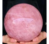 VEKETE Esfera De Bola De Cristal De Cuarzo Rosa Natural Decorativa,40-50mm