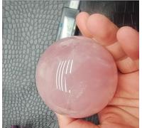 VEKETE Esfera De Bola De Cristal Mágica De Cuarzo Rosa Natural De Gran Tamaño,Manualidades Decorativas Para El Hogar,81-90mm