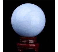 VEKETE Esfera De Celestita Natural,Bola De Cristal De Cuarzo,Colección Reiki,Decoración Del Hogar Con Base,50mm