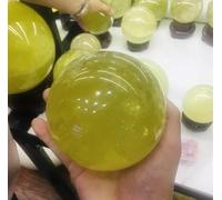 VEKETE Esfera De Cristal De Citrino Natural,Bola De Piedras Preciosas De Cuarzo Amarillo,Reiki,Decoración Del Hogar,Coleccionista De Joyas,Gris Claro,7-8cm