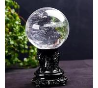 VEKETE Esfera De Fundición Blanca,Piedras,Minerales,Cristales De Cuarzo,Bola De Piedras Preciosas,Decoración Fina Del Hogar Feng Shui Con Base,esfera,50-60