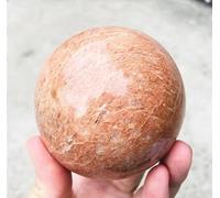VEKETE Esfera De Piedra Lunar De Melocotón Natural,Bola De Piedra De Cristal De Cuarzo,Regalo De Decoración De Reiki,6cm