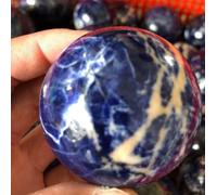 VEKETE Esfera De Sodalita Natural,Cristal De Cuarzo,Piedra Preciosa,Bola De Poder,Orbe,Piedras Naturales Y Minerales,Reiki Para Decoración Del Hogar