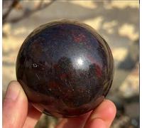 VEKETE Esfera Natural De Color Sangre De Pollo,Piedra,Bola De Cristal De Cuarzo,Decoración Hermosa Para Habitación,Coleccionista De Joyas De Piedras Preciosas Rojas,55-65mm