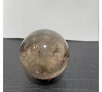 VEKETE Esferas De Cristal Marrón De Cuarzo Transparente Natural,Bola De Cuarzo Ahumado,Decoración Del Hogar,Gris Claro,7,5cm