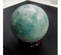 VEKETE Esferas De Cristal,Piedras Preciosas,Cuarzo Natural,Verde,Blanco,Bola De Cristal De Piedra Fénix Para Decoración Del Hogar,Coleccionista De Joyas Con Base,PC 1,70-80mm