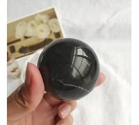 VEKETE Esferas De Cuarzo Con Cristales Naturales,Bola De Cristal De Piedra Negra Para Decoración De Reiki,Coleccionista De Joyas,Piedra Negra,5-6cm