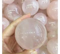 VEKETE Esferas De Cuarzo Rosa De Roca Natural,Bolas De Cristal Rosa,Decoración Del Hogar