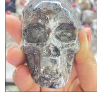 VEKETE Estatua De Calavera Piedra Natural Talla Mineral Estatua Realista Colección De Arte Decorativo Para El Hogar,800-1000g