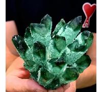 VEKETE Grupo De Cristales De Cuarzo Fantasma Verde Natural,300-700g,Cristales Curativos,Espécimen De Piedra Preciosa Cruda Para Decoración Del Hogar Y La Oficina Fengshui,200-300g