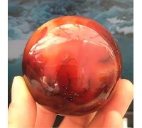 VEKETE Hermosa Ágata Roja Natural,Esfera De Cuarzo,Bola De Cristal,Masaje,Piedras Y Minerales De Cornalina,Decoración Del Hogar,60-70mm