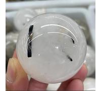 VEKETE Hermosa Bola De Cristal De Cuarzo De Pelo Negro De Turmalina Natural Decorativa,38-42mm