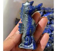 VEKETE Lapislázuli Natural Tallado A Mano,Hipopótamo Decorado Con Escultura De Cristal De Lapislázuli,Regalos Decorativos,PC 1