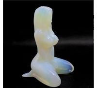 VEKETE Mujer Desnuda Cuarzo Cristal Calavera Talla Gema Reiki Joyería Haciendo Coleccionista,1 PC