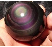 VEKETE NATURAL Gatos Ojo Obsidiana CUARZO CRISTAL Esfera Bola RARE Decoración Del Hogar,45mm