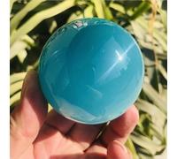 VEKETE Natural Raro Cuarzo Mar Azul Ojo De Gato Cristal Fengshui Bola Esfera Oficina Decoración Del Hogar Regalo,8cm