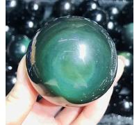 VEKETE Obsidiana Arcoíris Natural,Obsidiana Ojo De Gato,Bola Esférica De Piedra De Cristal,Roca Mineral,Reiki,Decoración Del Hogar,Coleccionista De Joyas,3cm