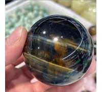 VEKETE Ojo De Tigre Azul Natural,Esfera Rara,Piedras Curativas De Reiki,Piedras Preciosas,Artesanías,Minerales,Decoración Del Hogar,40-45mm