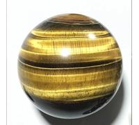 VEKETE Ojo De Tigre,Esfera Tallada Natural Rara,Bolas De Reiki,Piedras Talladas,Artesanías,4cm