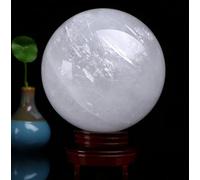 VEKETE Piedra Continente De Hielo Natural,Ópalo Blanco,Esfera De Cristal,Esfera De Piedra Energética,Decoración,Piedras Naturales Y Minerales Con Base,M50mm