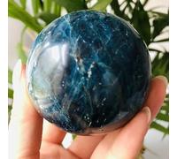 VEKETE Piedra De Apatita Azul Natural,Esfera De Cristal,Bola De Reiki,Decoración Del Hogar,Coleccionista De Joyas,6cm