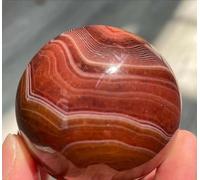 VEKETE Piedra Natural Sardonyx De 38-60mm,Bola De Ágata,Piedras De Palma,Decoración Del Hogar,Coleccionables,38-42mm