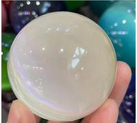 VEKETE Piedra Preciosa De Bola De Cristal De Ojo De Gato De Cuarzo Natural Rara,Decoración De Sala De Estar Y Oficina De 60mm,100mm