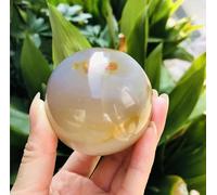 VEKETE Piedra Preciosa Natural Ágata Bola De Cristal Reiki Decoración Global Del Hogar,7,5-8cm