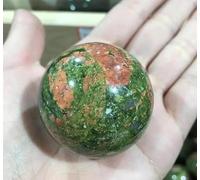 VEKETE Piedras Preciosas Naturales De Unakita,Cristales De Cuarzo Pulido,Bolas De Minerales,Piedras Para Decoración Del Hogar Y Jardín,40-50mm