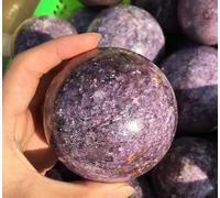 VEKETE Piedras Y Minerales Naturales,Esfera De Kunzita,Cristales De Cuarzo,Bola De Piedras Preciosas,Bola Espiritual,Decoración Del Hogar,Coleccionista De Joyas,70-80mm