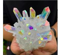VEKETE Racimo De Cristal De Cuarzo Con Aura De Ángel De Belleza Natural Para Decoración